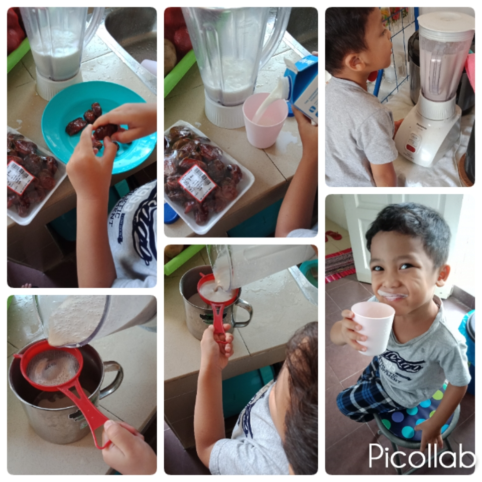 Segelas susu kurma yang sejuk