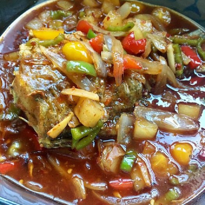 Ikan siakap masak sweet and sour ala Thai
