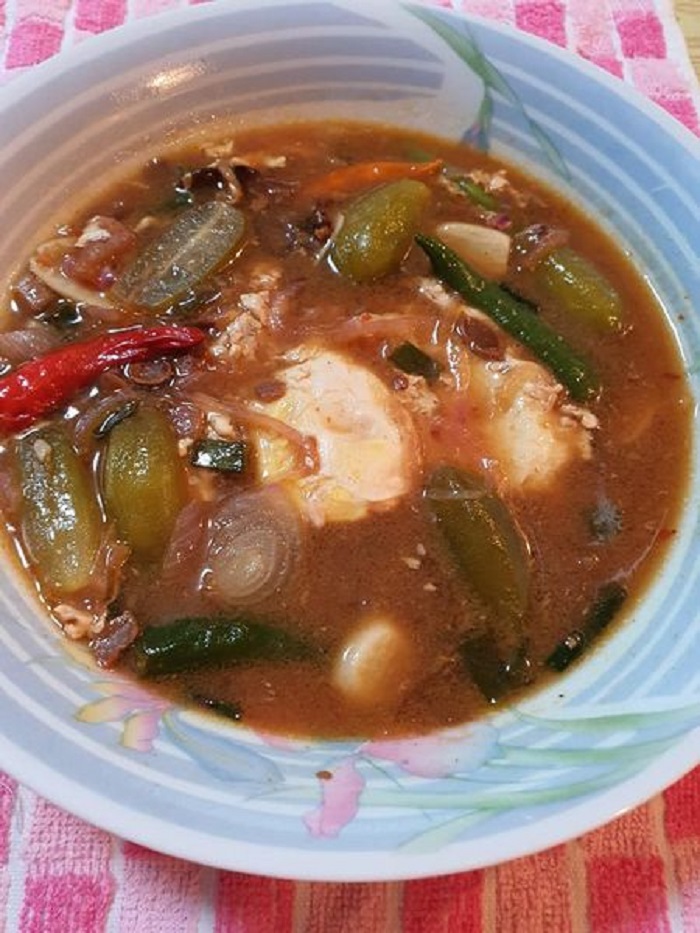 Telur masak tauco dengan sayuran
